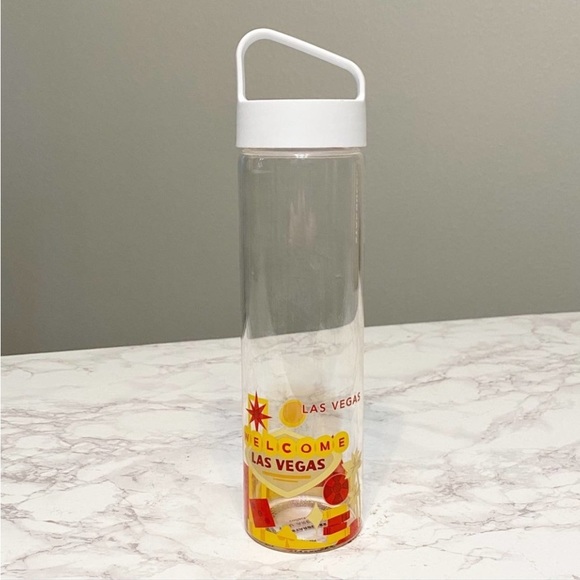 Starbucks New 18.5 Oz Glass Water Bottle “You Are Here” Las Vegas, NV 2016 EUC - Picture 1 of 8